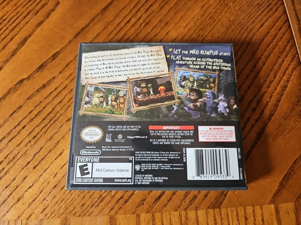 Where the Wild Things Are Nintendo DS Complete in Box 883929095339