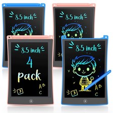 TEKFUN 4 Pack LCD Writing Tablet with Stylus, 8.5in Erasable Doodle Board Mes...