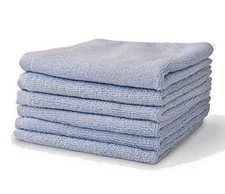 Bamboo Washcloths, 10X10" blue - Super Soft Baby & Face Cloths - 6 Pack.