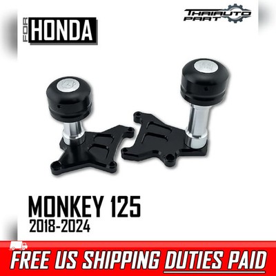 LR White Black Frame Slider Crash Guard For Honda Monkey Z125 2018-2024 4 Speeds