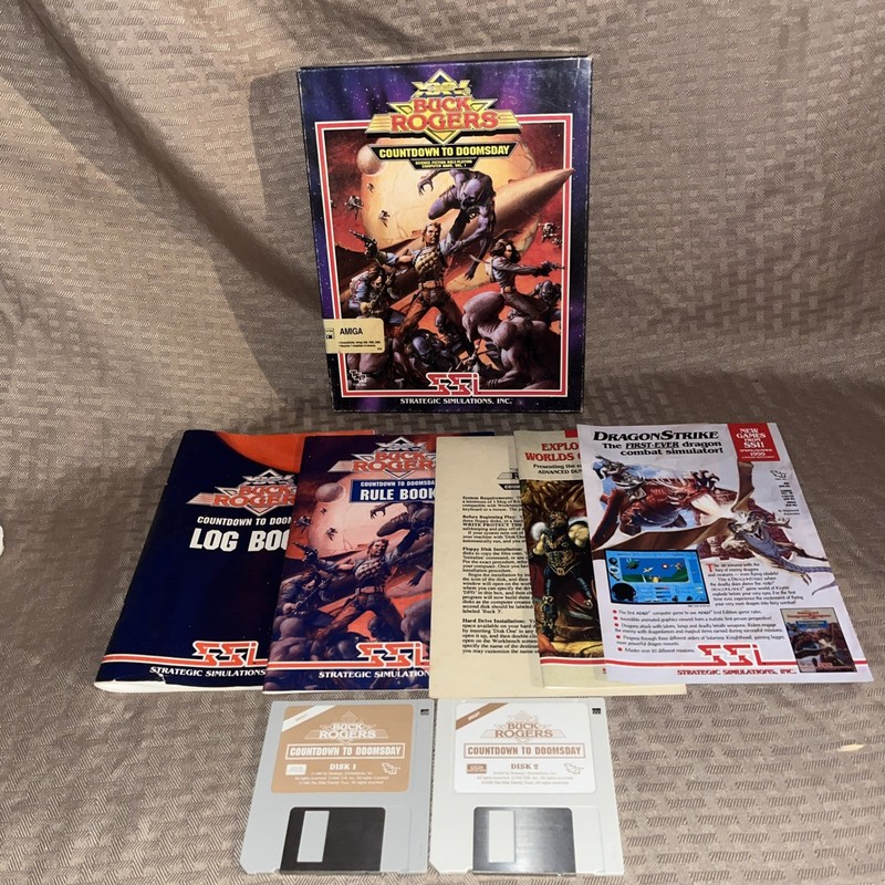 CIB Buck Rogers Countdown to Doomsday SSI Commodore Amiga UNTESTED