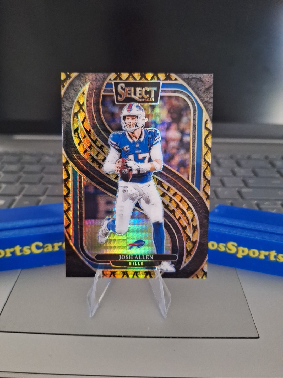 2024 Select International Josh Allen Gold Dragon Scale Prizm /10 PREMIER LEVEL