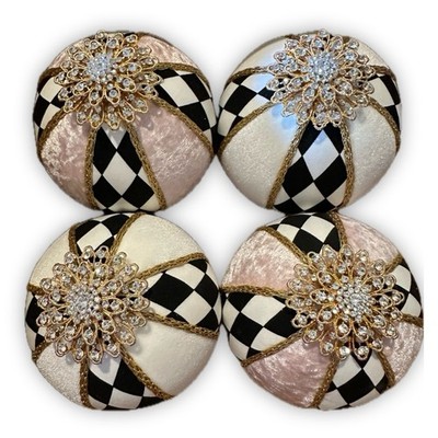 Glam Easter Ball Ornament Set of 4