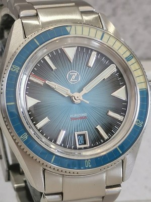 Zelos Swordfish Horizons 39mm blau Edelstahl Full Set