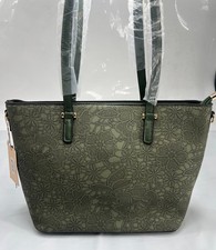 Mellow World Green Handbag Purse With Floral Embroidery Design - P6