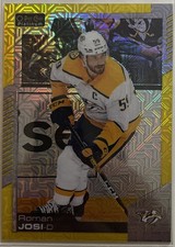 Roman Josi 2020-21 OPC Platinum No. 130 Yelllow Traxx /249 Nashville Predators