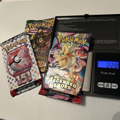 Pokemon Heavy Evolving Skies Sealed Booster Pack + Ascended Heroes Heavy + 151 
