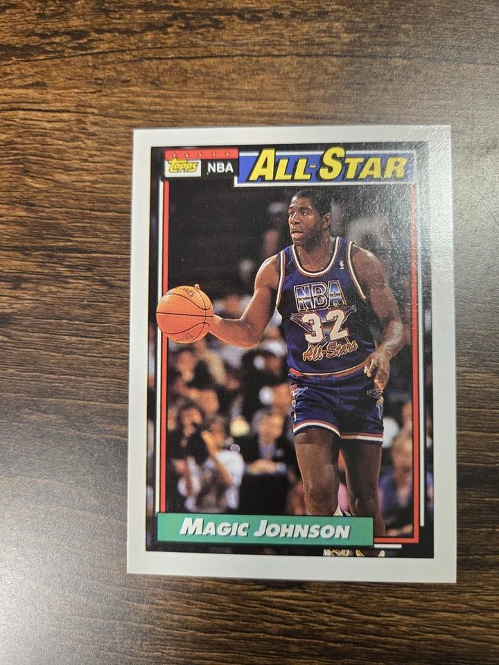 1992 Topps Tout Star Magique Johnson Carte #126 Original Basketball NBA USA Made - Photo 3/4
