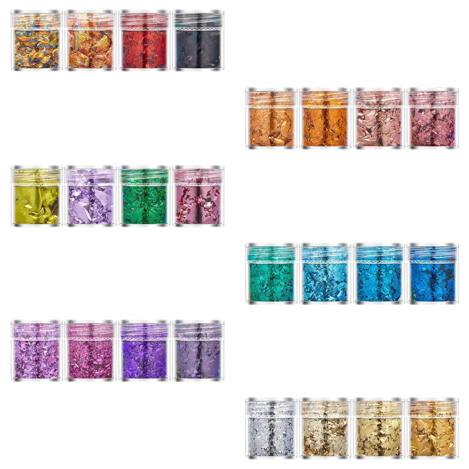 4Pcs Nail Art Foil Flakes Thin Shiny Nail Foil Acrylic Supplies Irregular Foil