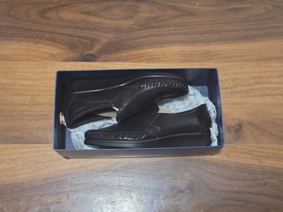 SAS Dream Black Snake Print Leather Slip On Comfort Shoes Women s 7 M