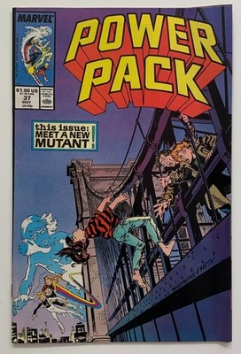 Power Pack #37. (Marvel 1988) FN/VF copper age issue.