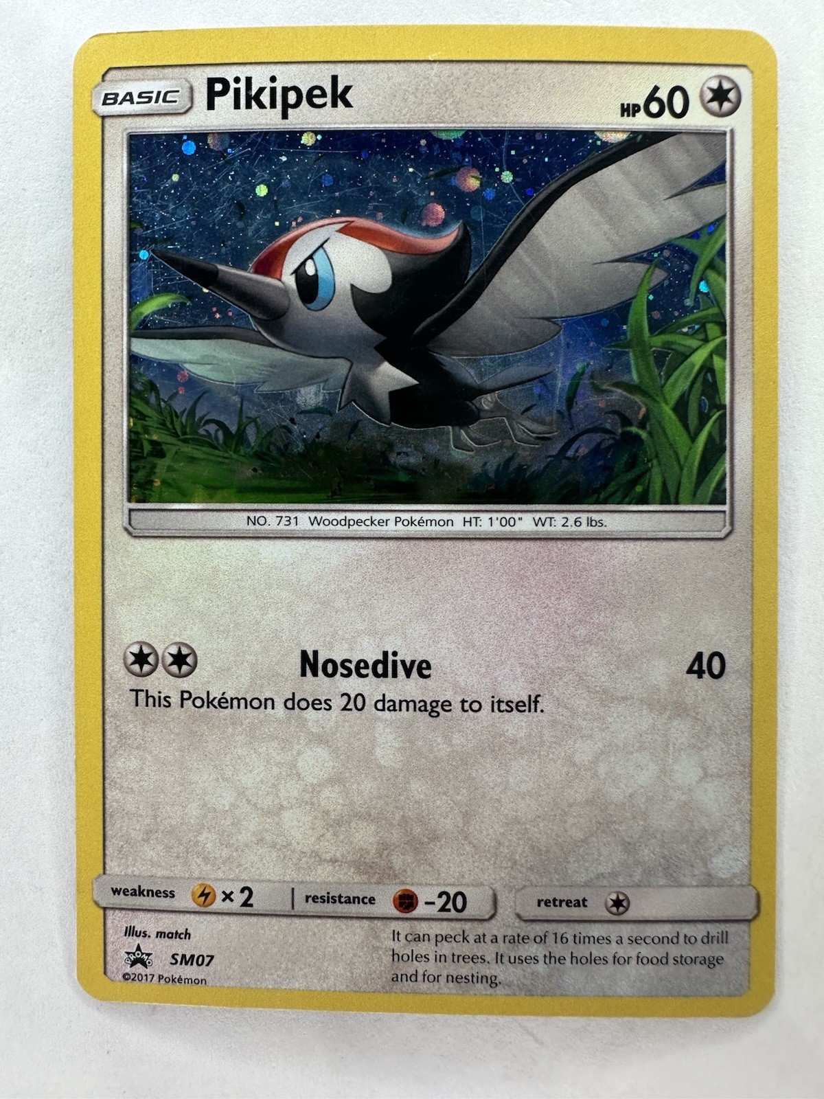 Pokemon TCG Sun & Moon PIKIPEK #SM07 Black Star Promo Holo