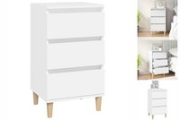 Nachttisch Weiß 40X35X70 Cm Holz Nachtkonsole Nachtschrank