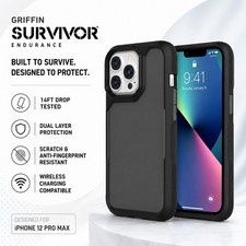 Official Griffin Endurance (iPhone 12 Pro Max) Case Shockproof Slim Back Cover