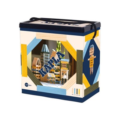 KAPLA  120er Box, Helblau, gelb und grün