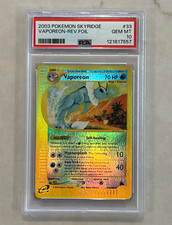2003 Pokemon Skyridge Vaporeon Reverse Holo #33/144 PSA 10 Gem Mint Pop 36 on eBay