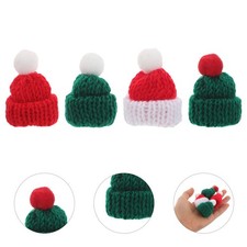 40 Pcs Mini Knit Hats Cute Doll Clothes Accessory Christmas Knitting