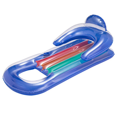 Bluescape Deluxe Inflatable Pool Float Lounge Blue Adult Raft 14+ Unisex