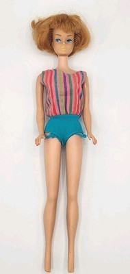 Barbie American Girl Doll 1070 Titian Hair Red Head 1960 s Mattel Swimsuit Japan