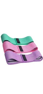 3 x Fabric Resistance Bands Heavy Duty Booty Glute Leg Hip Circle Butt Non Slip