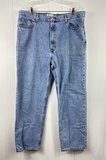 Vintage Levi's 550 Relaxed Fit Jeans Men's Light Wash 42x32 Work Jeans