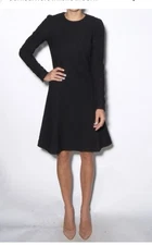 CARVEN BLACK WOOL DRESS FR.Sz. 42 US.Sz. 6-8