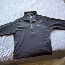 Nike Fit Dry Dri-FIT Mens XL Black/Yellow 1/4...