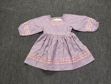 Vintage Girls Floral Prairie Dress with Ribbon Trim