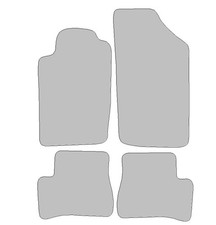 Fußmatten passend für Peugeot 206 Typ 2AC, 2EK   (Baujahr 1998-2009) Dura graphi