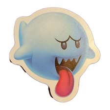 Boo, Ghost, Super Mario, Nintendo, Fun Adorable Glossy Sticker, Decal 1.75"
