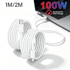 2 Pack Long Type C to C Cable PD 100W Fast Charging USB Data Sync Charger Lead