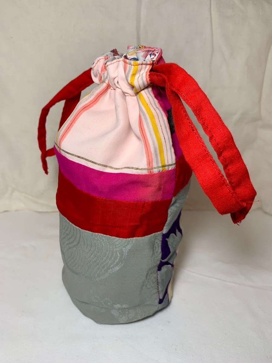Pure silk drawstring multicolor pouch - image 4