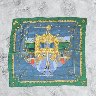 HERMES Carre 90 VUE DU CARROSSE DE LA GALERE LA REALE Silk Scarf Japan [Used]			