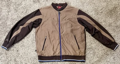 Vintage Air Jordan Men's Brown & Dark Tan Warm Up Zip Jacket Size XXL - Image 1 of 4