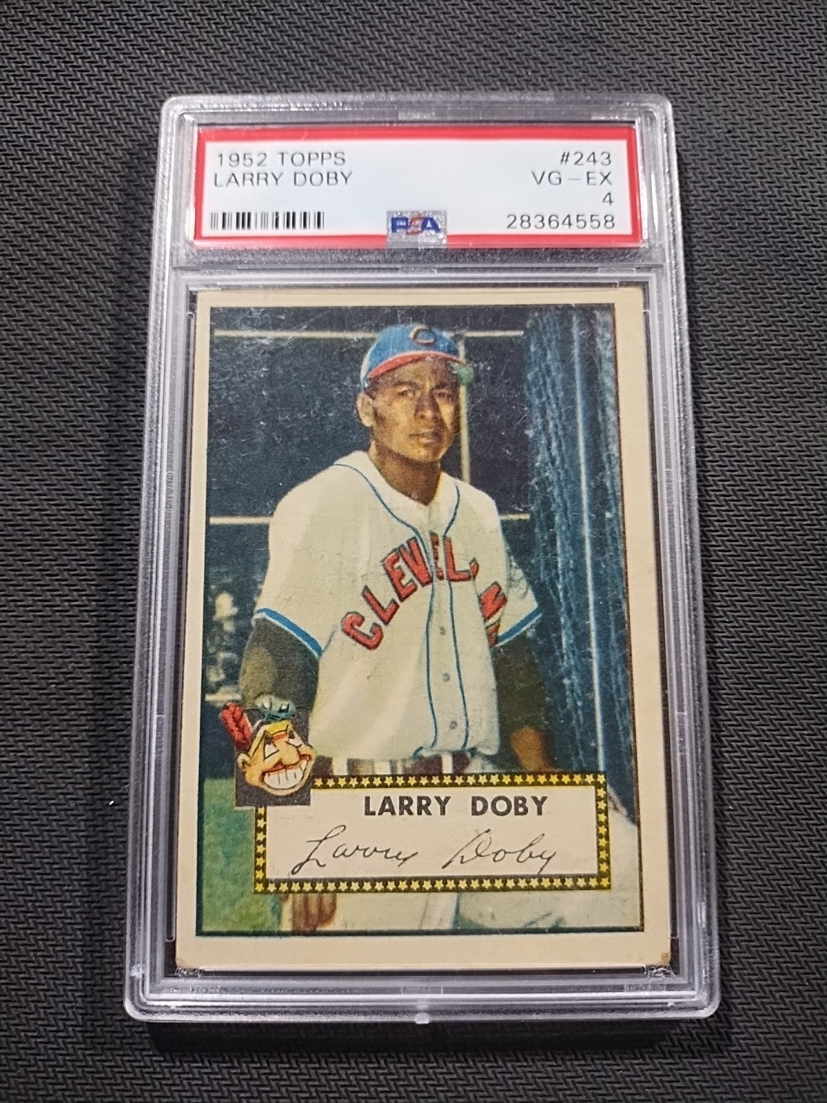 1952 Topps #243 Larry Doby Cleveland Indians HOF⚾⚾💥 PSA 4 - VG/EX