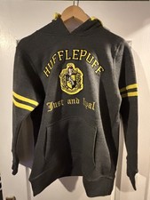 Image of Harry Potter unisex Hufflepuff Just and Loyal hoodie size Medium