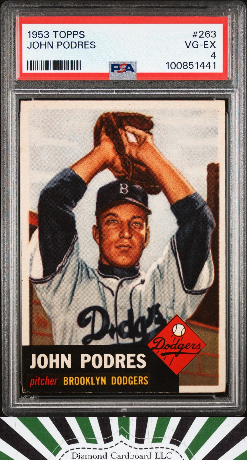 1953 Topps #263 John Podres PSA 4  [DEAD CENTERED]