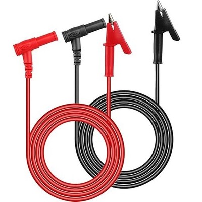 Multimeter Alligator clips Test Leads,3Ft 600V/1000V 14 AWG Heavy Black-Red
