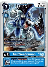 AeroVeedramon BT22-023 U Cyber Eden Uncommon Unique Art Digimon Card Game NM/M