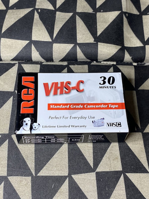 RCA VHS-C Standard Grade Camcorder Tape 30 Minutes  New SEALED