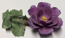 Franklin Mint Capodimonte Porcelain Rose Made In Italy 5.25  long