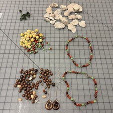 Set of Two Indigenous-Style Native American Necklaces w/assorted beads shells