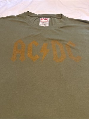 Rare AC/DC American Needle Men s T-shirt Size Large NWT Olive Green