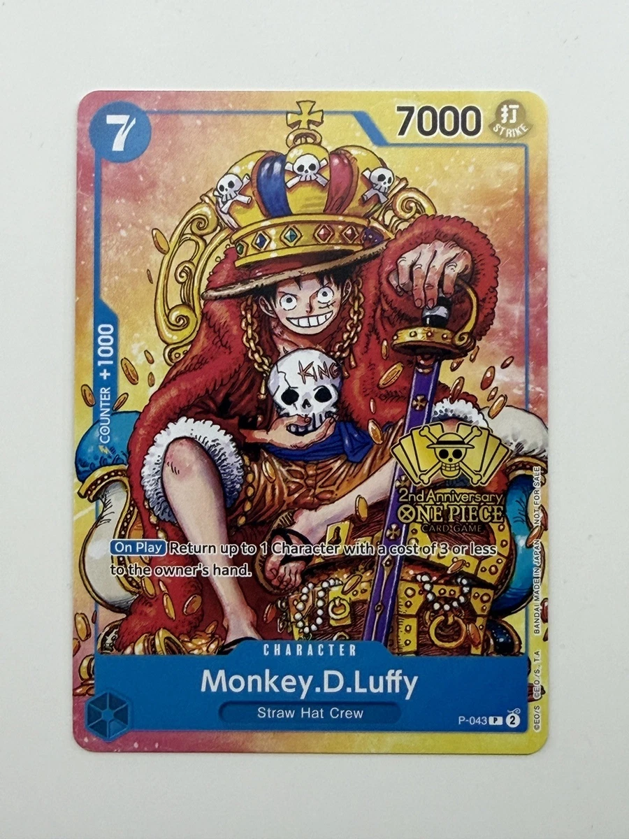 Monkey.D.Luffy P-043 One Piece Promotion Cards for sale | eBay