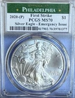 2020 (P) SILVER EAGLE PCGS MS70 FIRST STRIKE - EMERGENCY ISSUE FROM PHILADELPHIA
