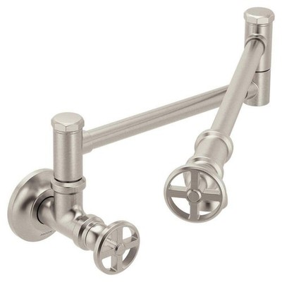 MOEN Paterson S6642SRS Traditional Wall Mount Pot Filler Kitchen Faucet in Spot