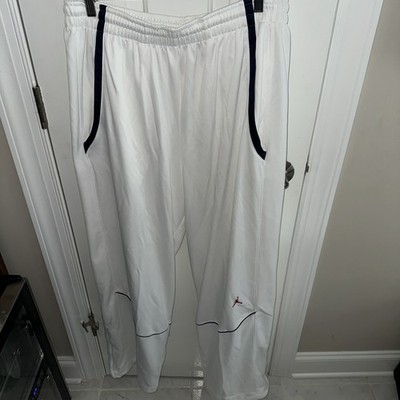 Air Jordan Jumpman Mens Warm-Up Hoop Pants White/Navy/Red Size 3XL Rare Y2K
