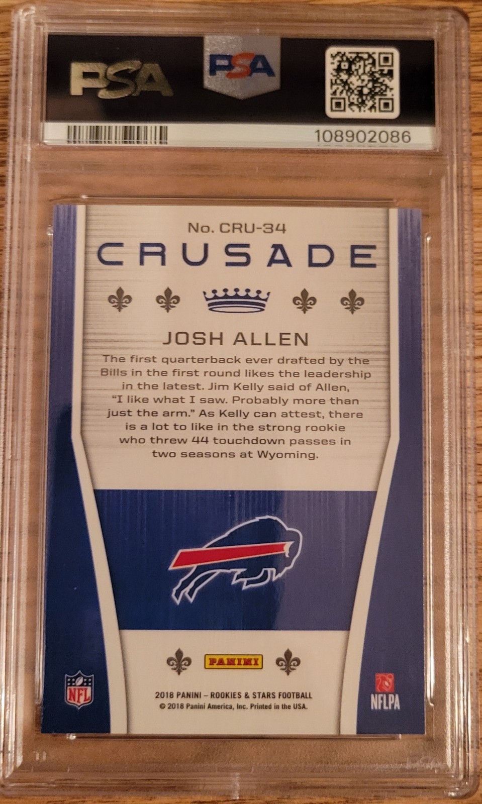 2018 Panini Donruss The Elite Series Rookies Josh Allen #ESR-4 PSA 10 Gem Mint view 4