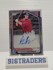 2024 Bowman Chrome Prospect Brooks Brannon Auto Refractor /499 #CPA-BB Redsox