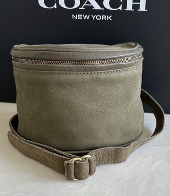 COACH VINTAGE SAGE NUBUCK LEATHER FISHING CREEL HANDBAG 4937 USA